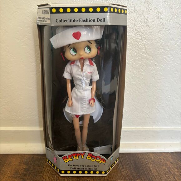 Betty Boop Nurse Uniform  Doll Type Figure New 12" Fashion Doll DAMAGED box - Picture 1 of 10